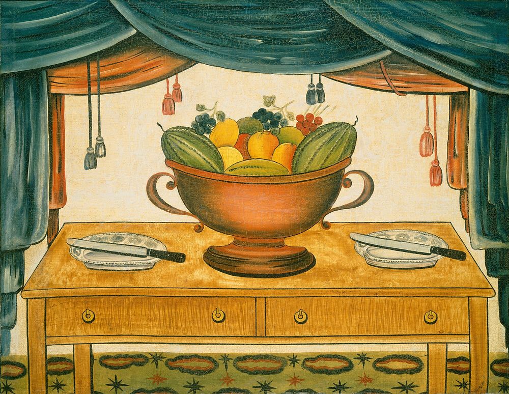 Bowl of Fruit (ca. 1830) by American 19th Century.  