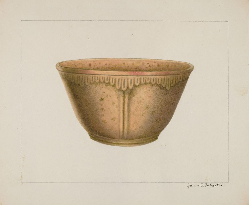Bowl with Ornamented Rim (ca. 1938) by Annie B. Johnston. 