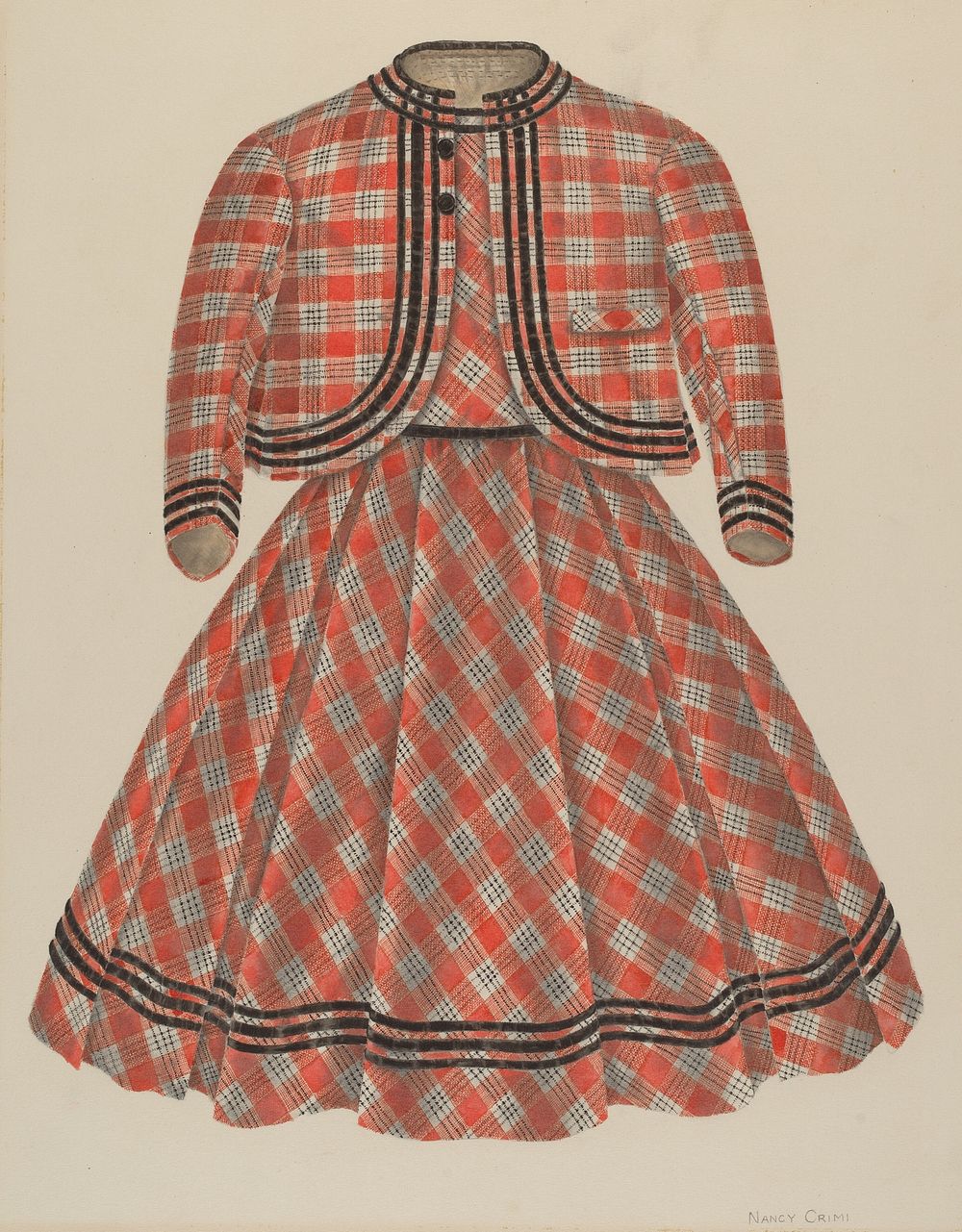 Boy's Dress and Jacket (ca. 1940) by Nancy Crimi.  