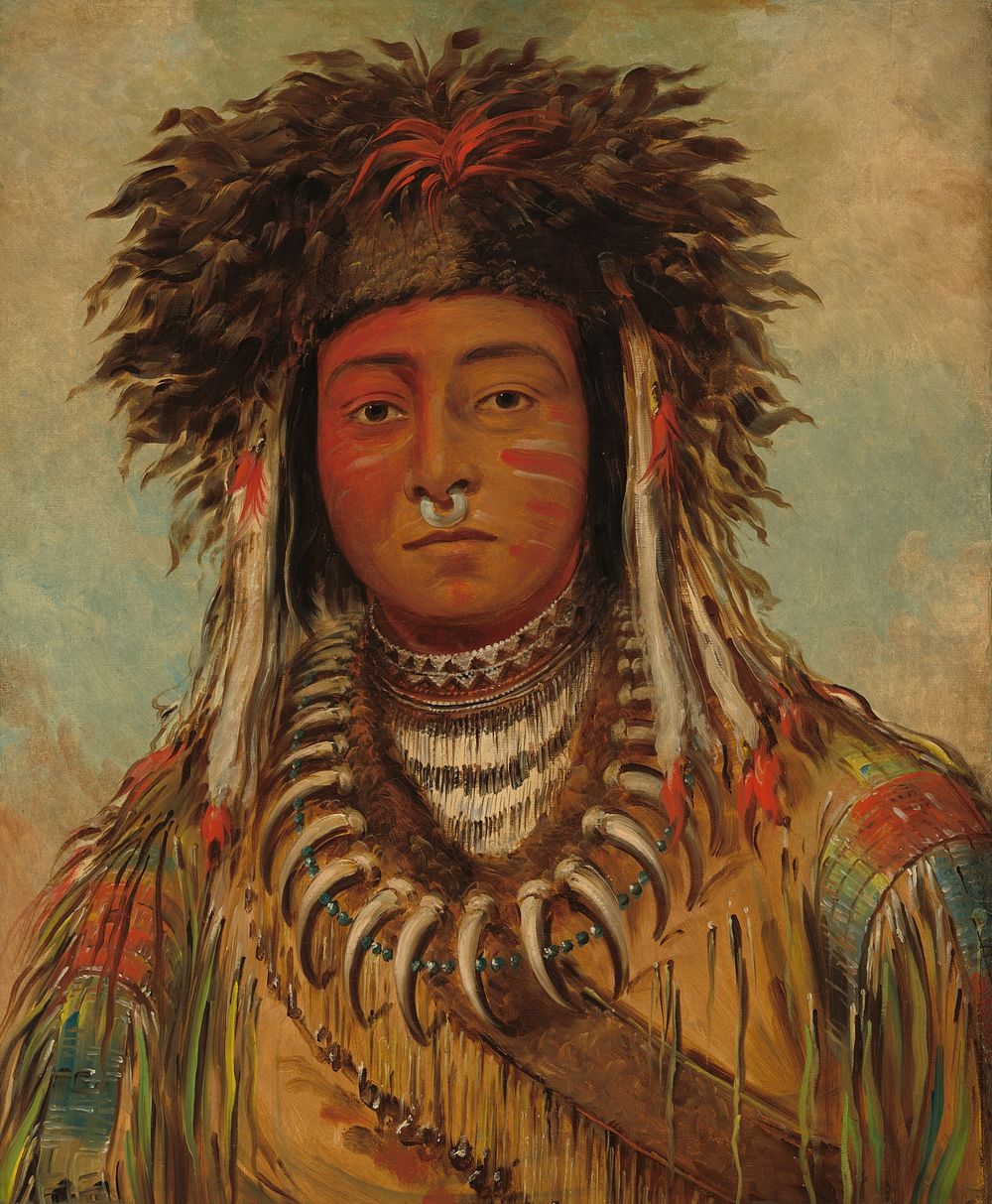 Boy Chief - Ojibbeway (1843)by George Catlin.  