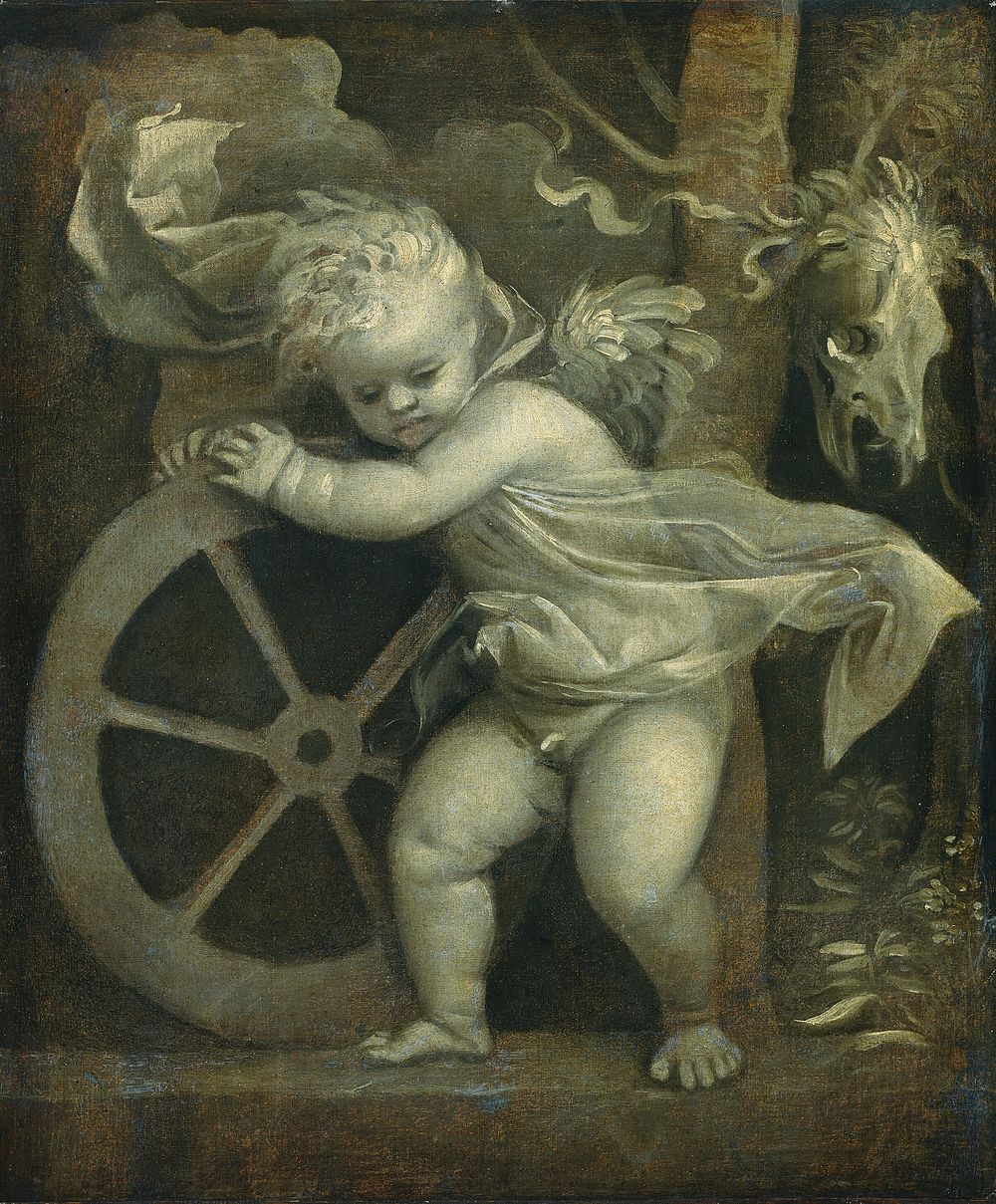 Cupid with the Wheel of Time (ca. 1515&ndash;1520) by Titian.  