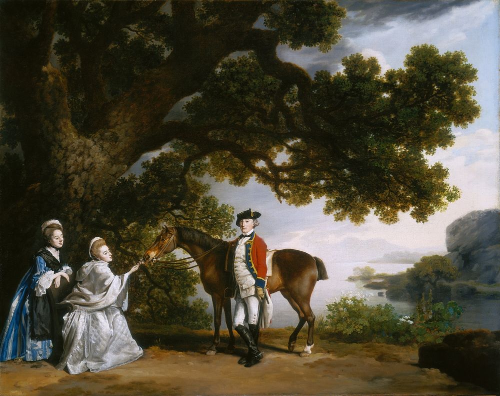 Captain Samuel Sharpe Pocklington with His Wife, Pleasance, and possibly His Sister, Frances (1769) by George Stubbs.  