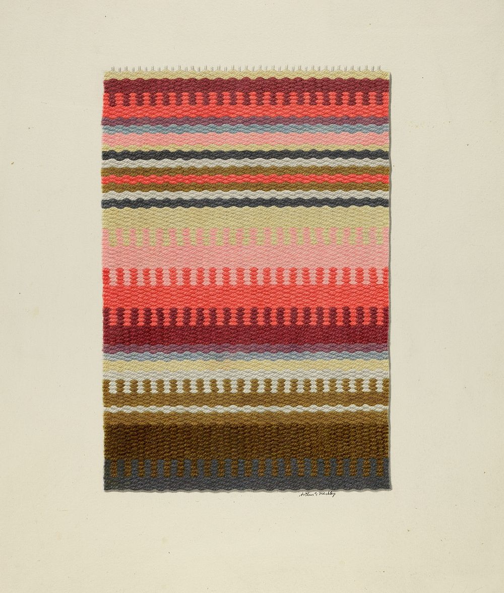 Striped Stair Carpet (1935–1942) by Arthur G. Merkley.  