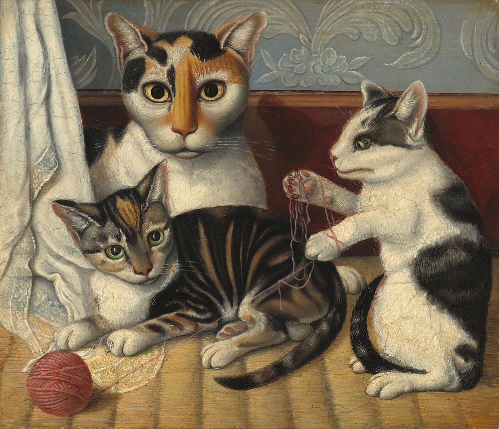 Cat and Kittens (ca. 1872–1883) by American 19th Century .  