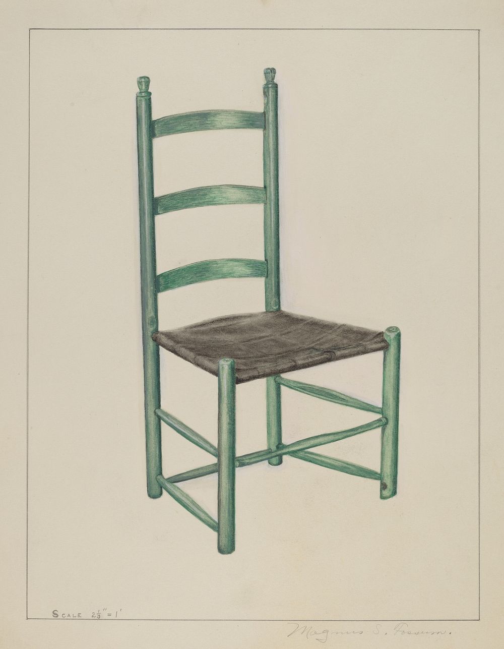 "Ladder Back" Chair - Called "Jolting Chair" (c. 1936) by Magnus S. Fossum.