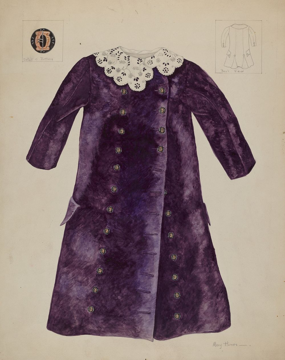 Child's Coat (ca. 1937) by Mary E. Humes.  