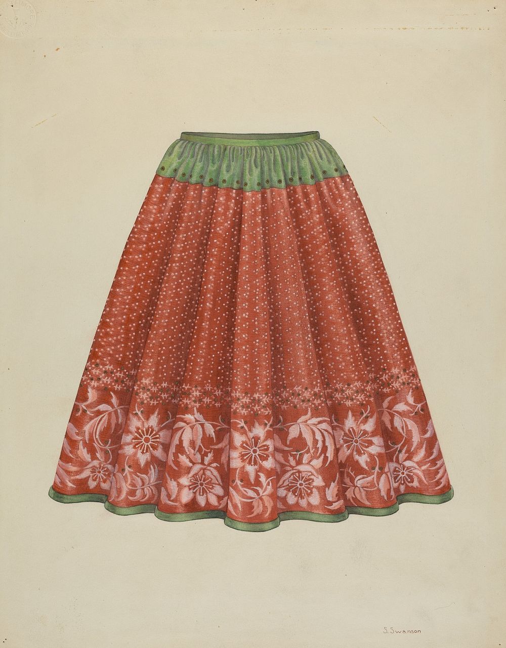 Child's Skirt (ca.1936) by Syrena Swanson.  