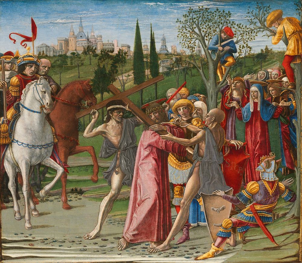 Christ Carrying the Cross (ca. 1491) by Benvenuto di Giovanni.  