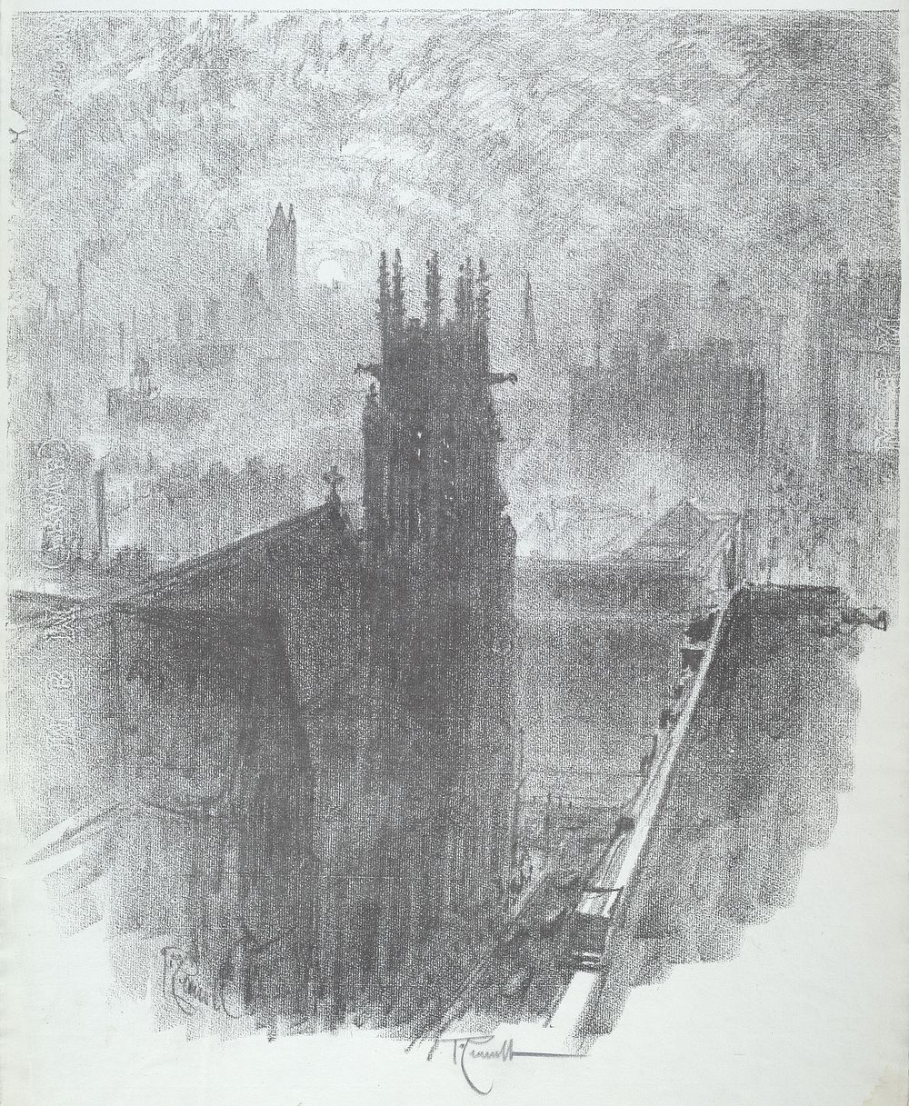Christ Church, St. Louis(1919) by Joseph Pennell.  