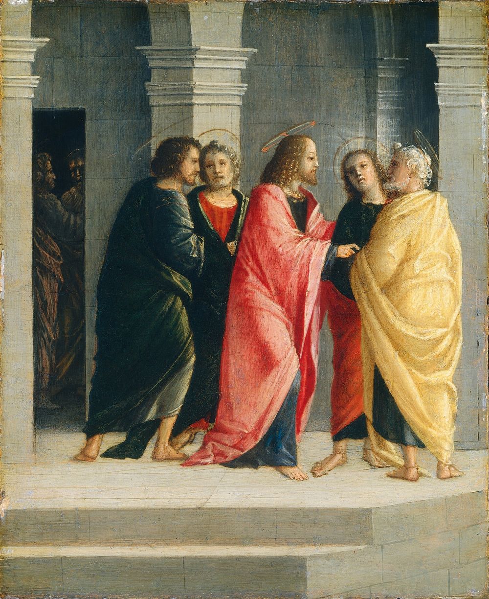 Christ Instructing Peter and John to Prepare for the Passover (1504) by Vincenzo Civerchio.  
