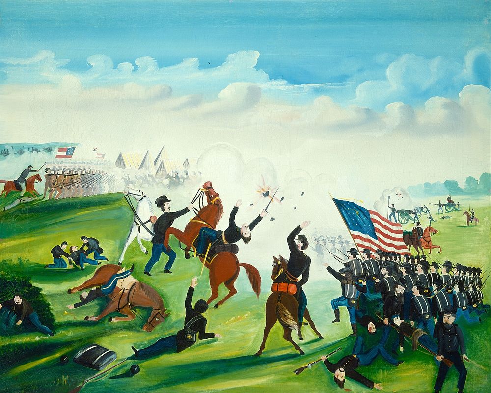 Civil War Battle (1861) by American 19th Century.  