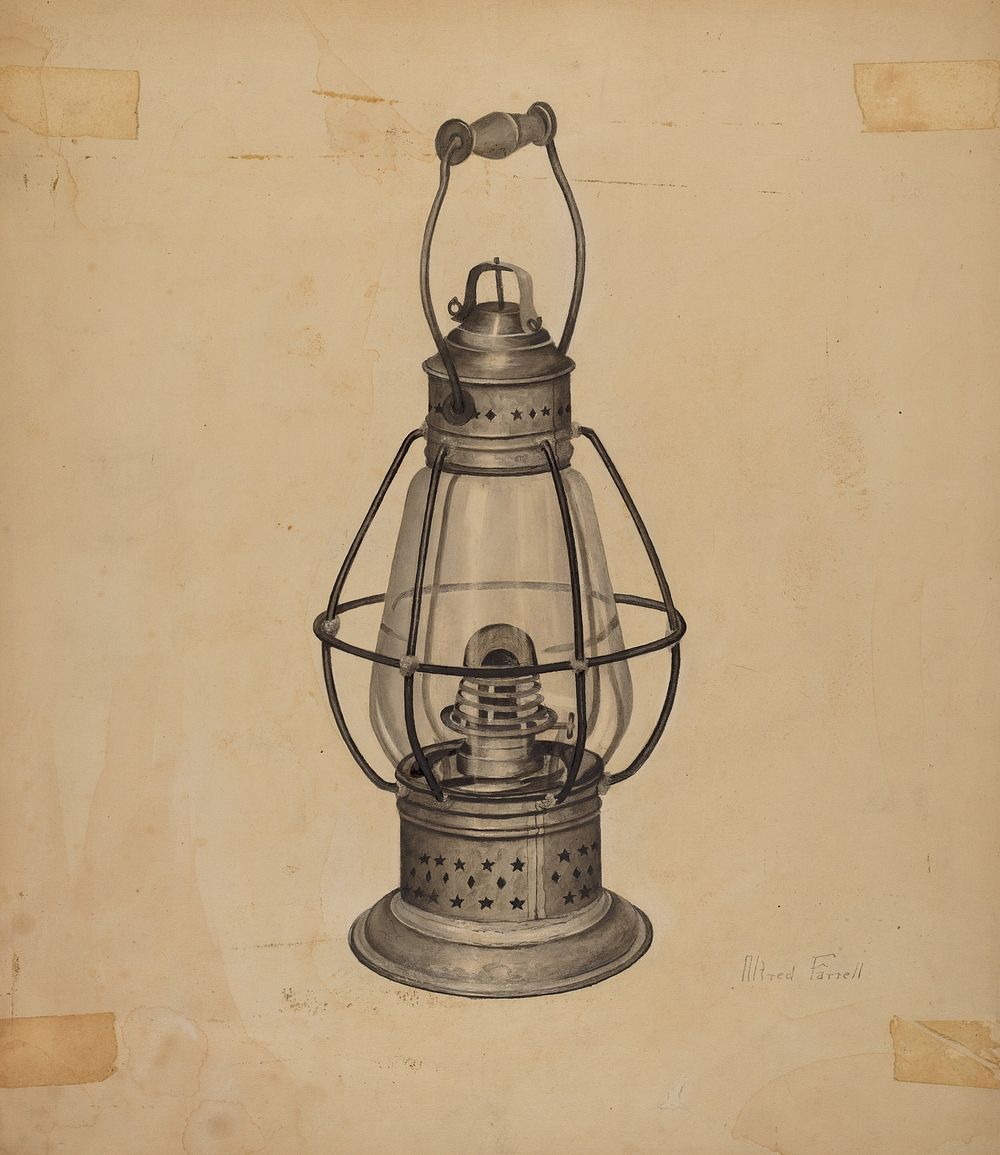 Coal Oil Lantern (ca. 1939) by Alfred Farrell.  