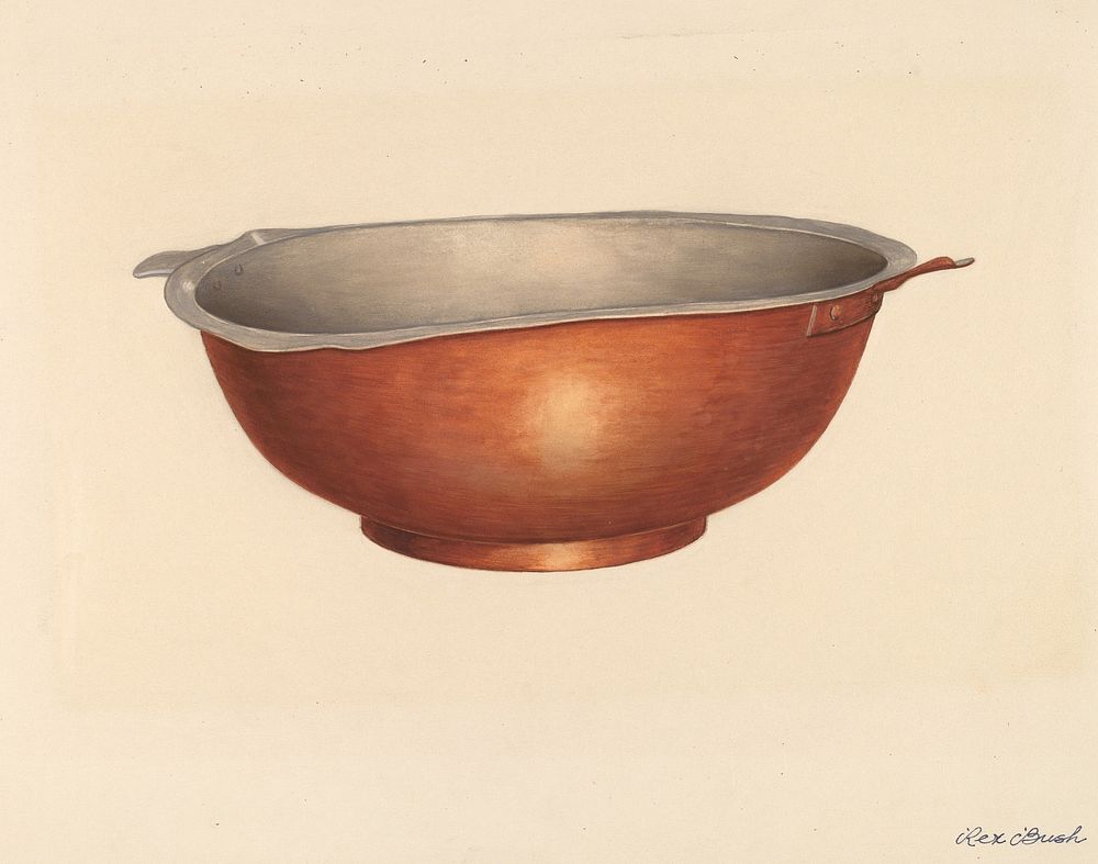 Copper Bowl (ca.1938) by Rex F. Bush.  