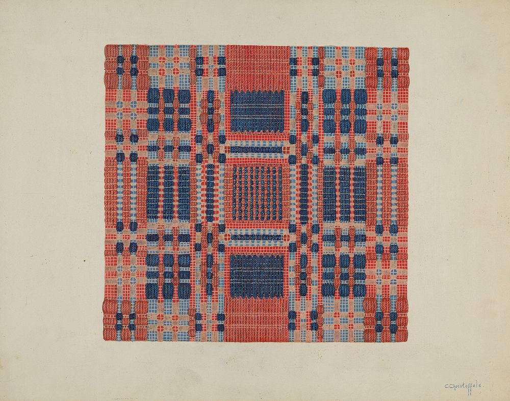 Coverlet (Section) (1935/1942) by Cornelius Christoffels.