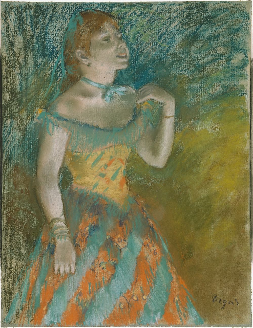 The Singer in Green (ca. 1884) by Edgar Degas.  
