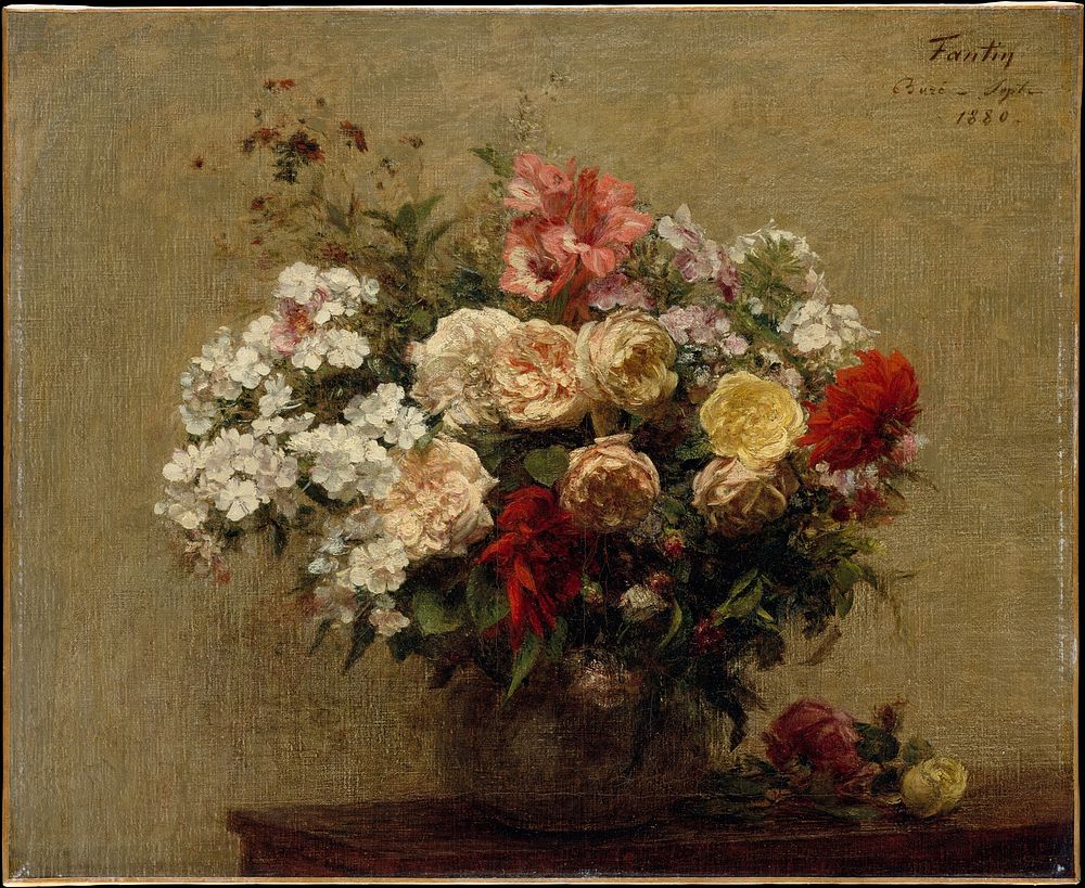 Summer Flowers (1880) by Henri Fantin–Latour.  