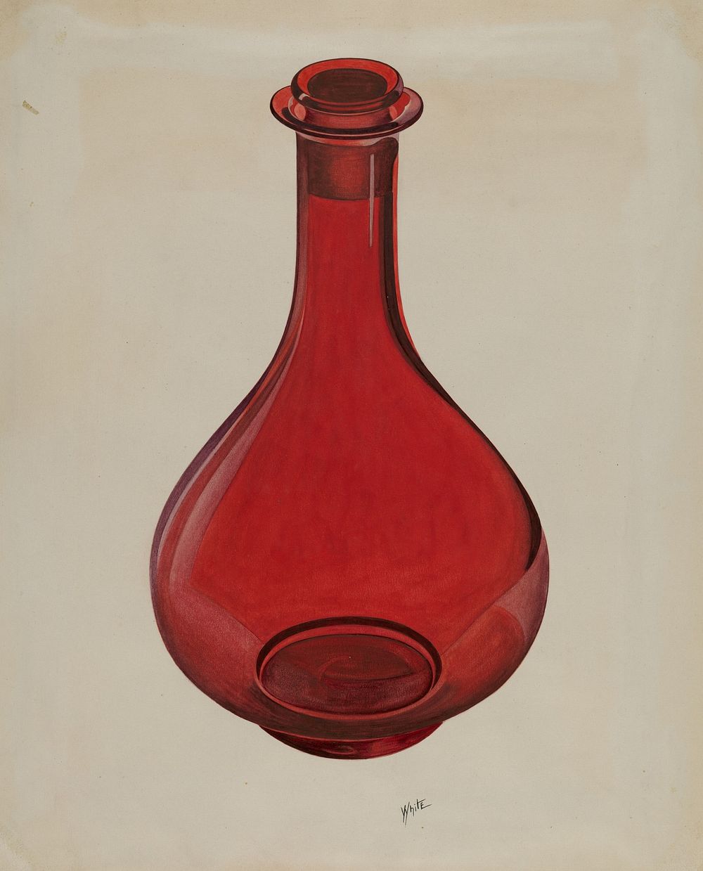 Decanter and Stopper (ca. 1936) by Edward White.  
