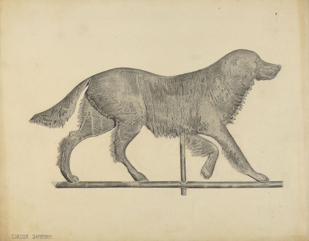 Dog Weather Vane (ca.1938) by Gordon Sanborn.  