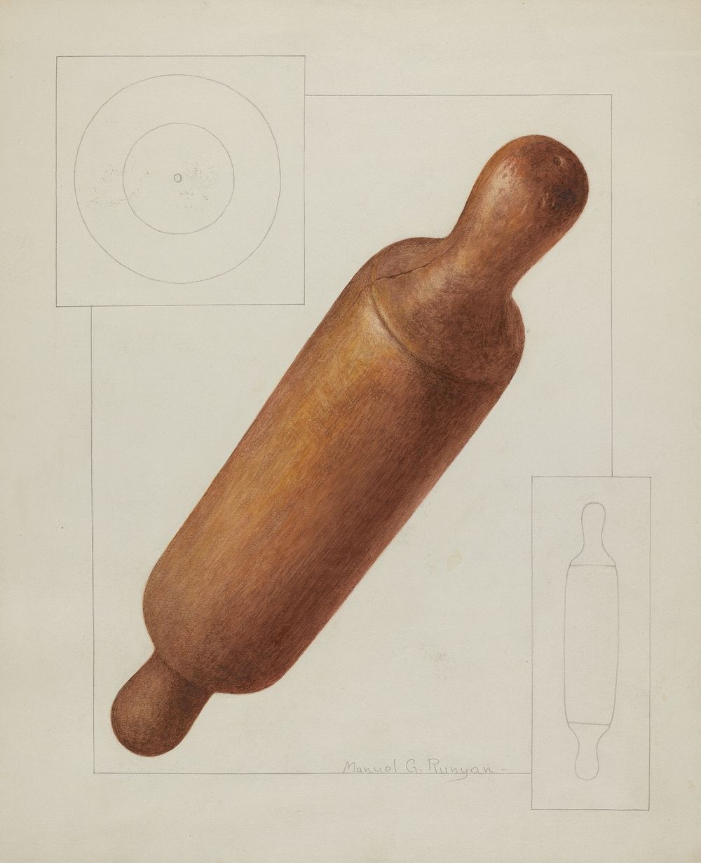 Dough Rolling Pin (ca. 1937) by Manuel G. Runyan.  