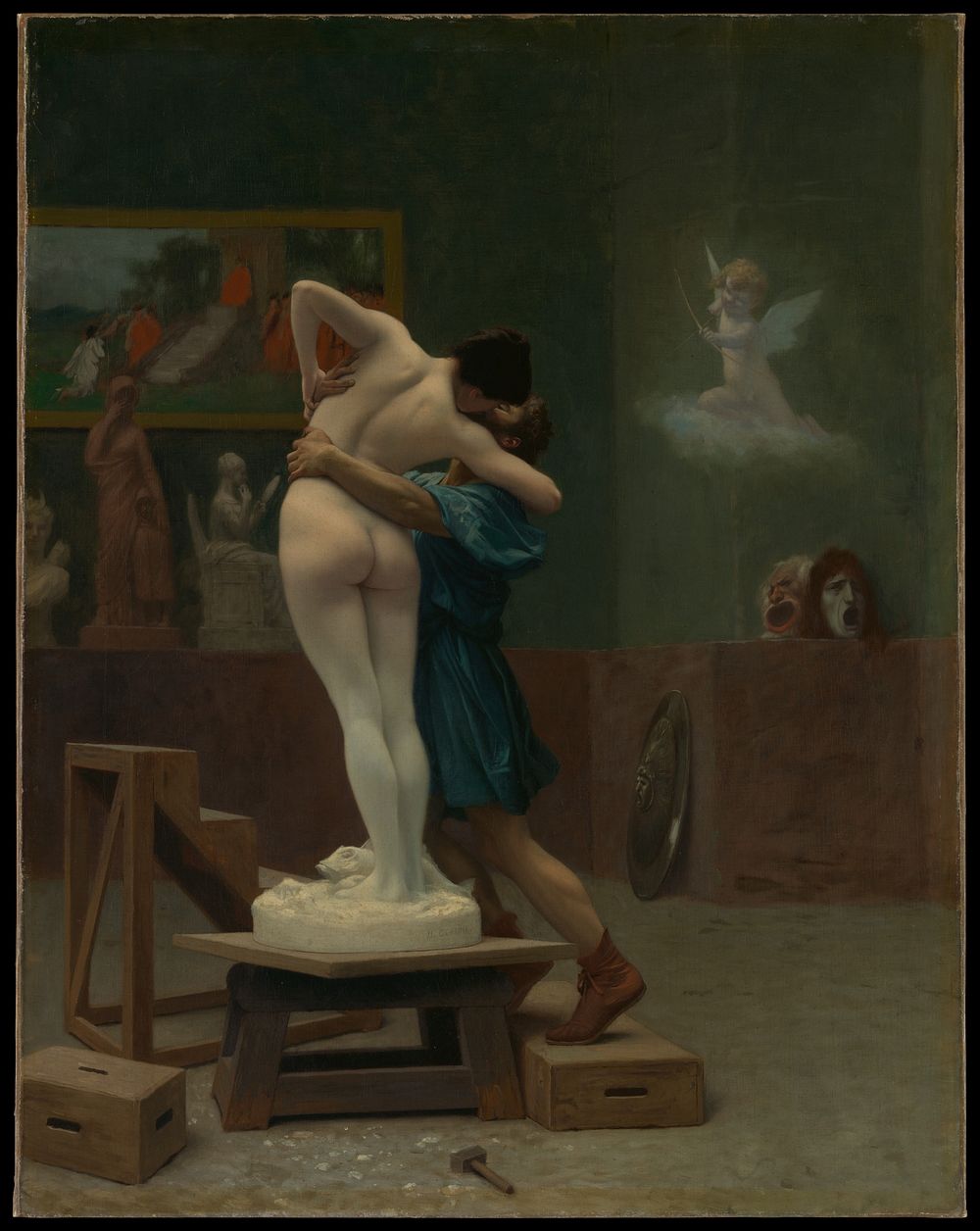 Pygmalion and Galatea(ca. 1890) painting by Jean&ndash;L&eacute;on G&eacute;r&ocirc;me.  
