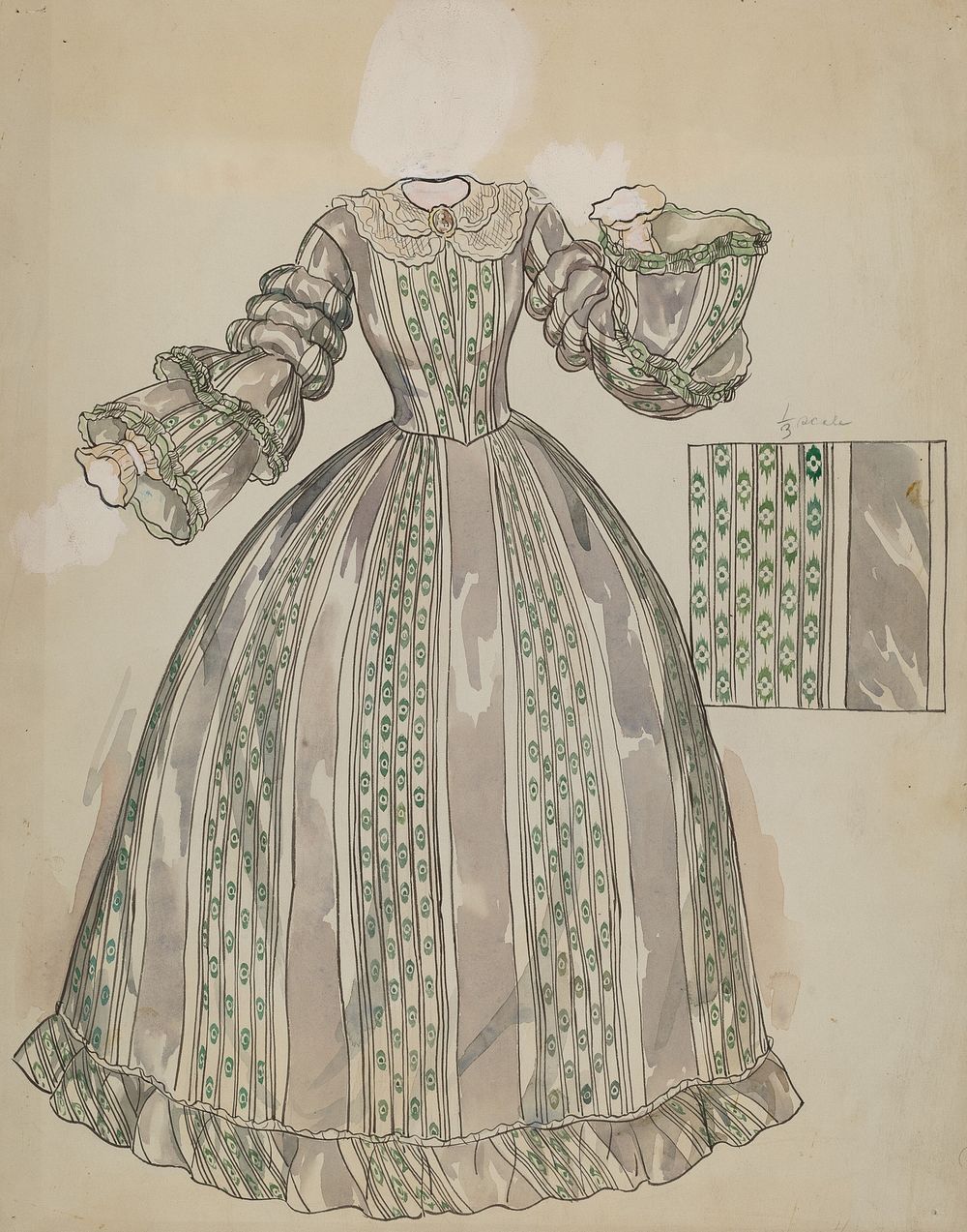 Dress (c. 1936) by Lillian Causey.   