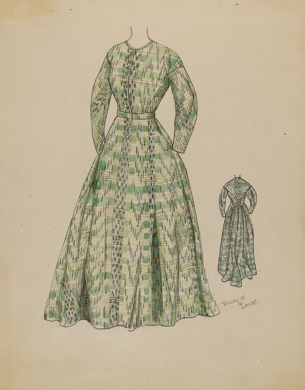 Dress (c. 1936) by Rosalia Lane.  