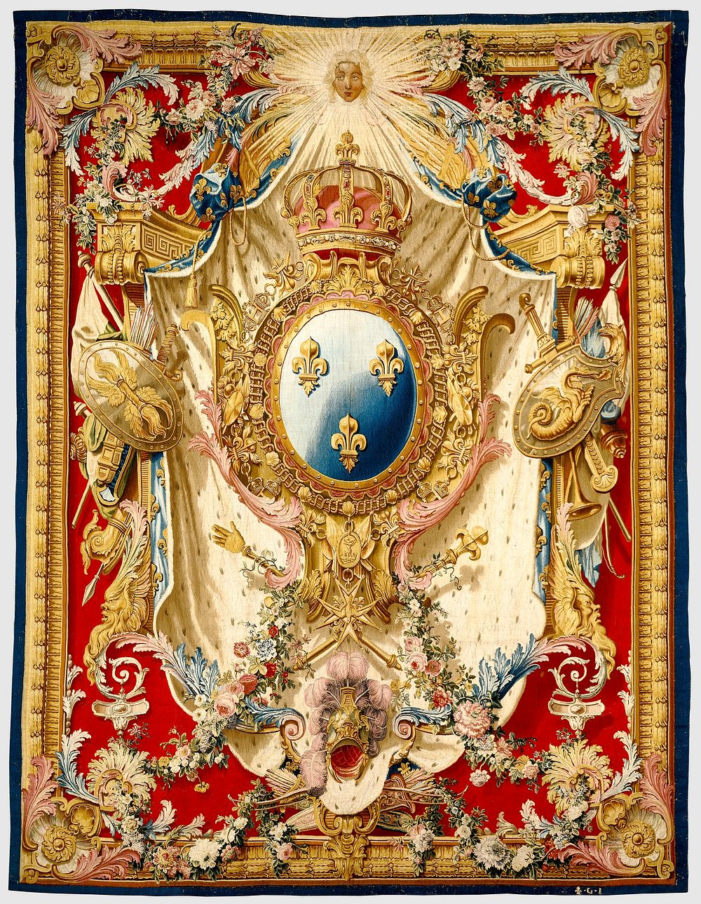 Tapestry: Portière aux Armes de France; woven under the direction of Etienne-Claude Le Blond (1700 - 1751)