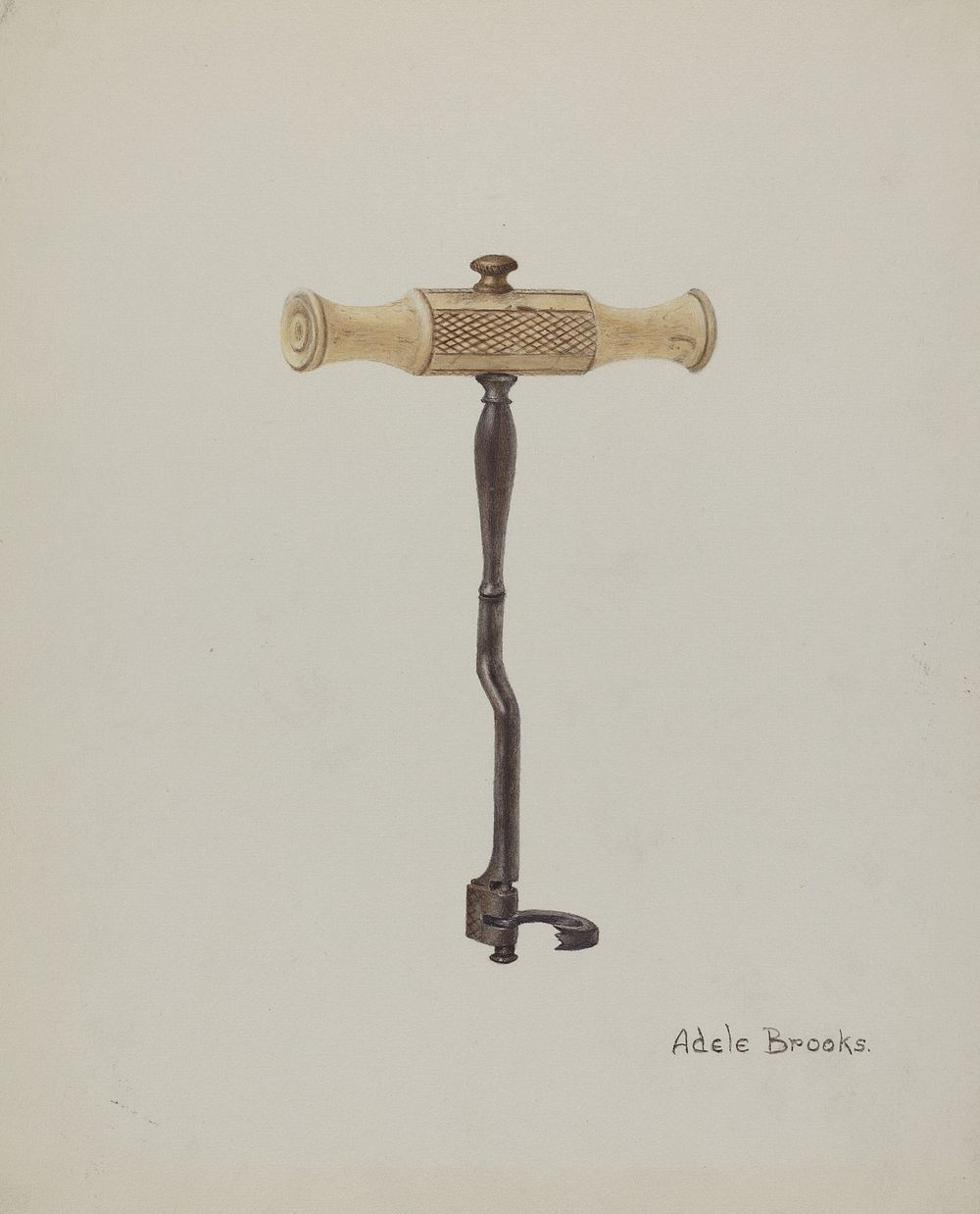 Tooth Key (or Tooth Extractor), (1935&ndash;1942) by Adele Brooks.  