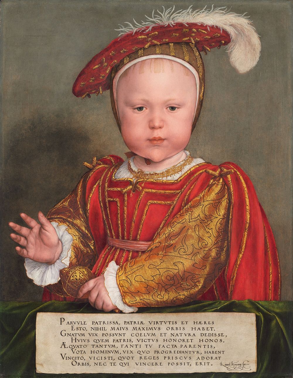 Edward VI as a Child (ca. 1538) by Hans Holbein the Younger.  