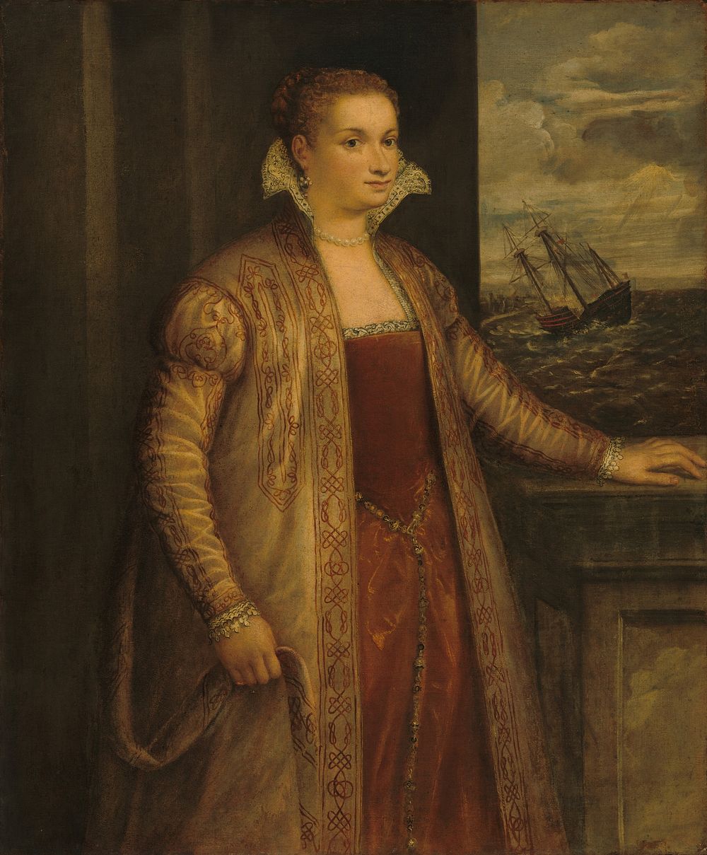 Emilia di Spilimbergo (ca. 1560) by Titian  & Gian Paolo Pace.  