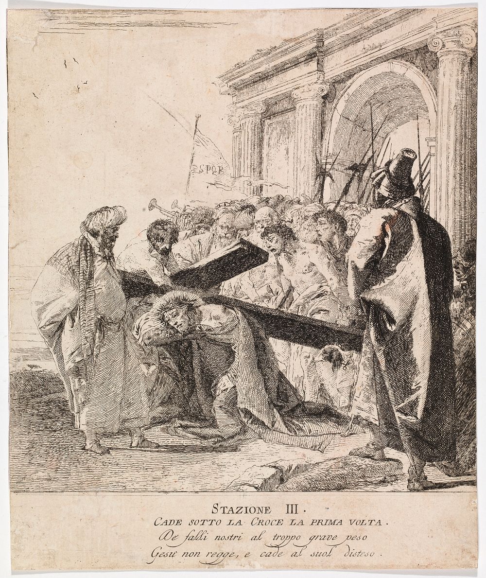 Via crucis - station iii. jesus falls for the first time, 1748 - 1749