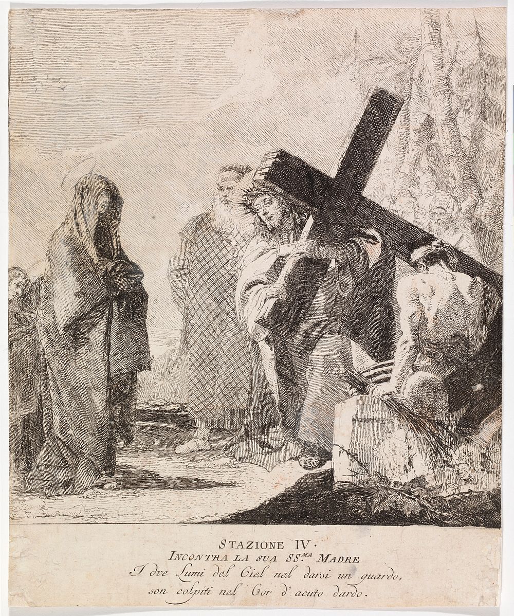 Via crucis - station iv. jesus meets his mother, 1748 - 1749