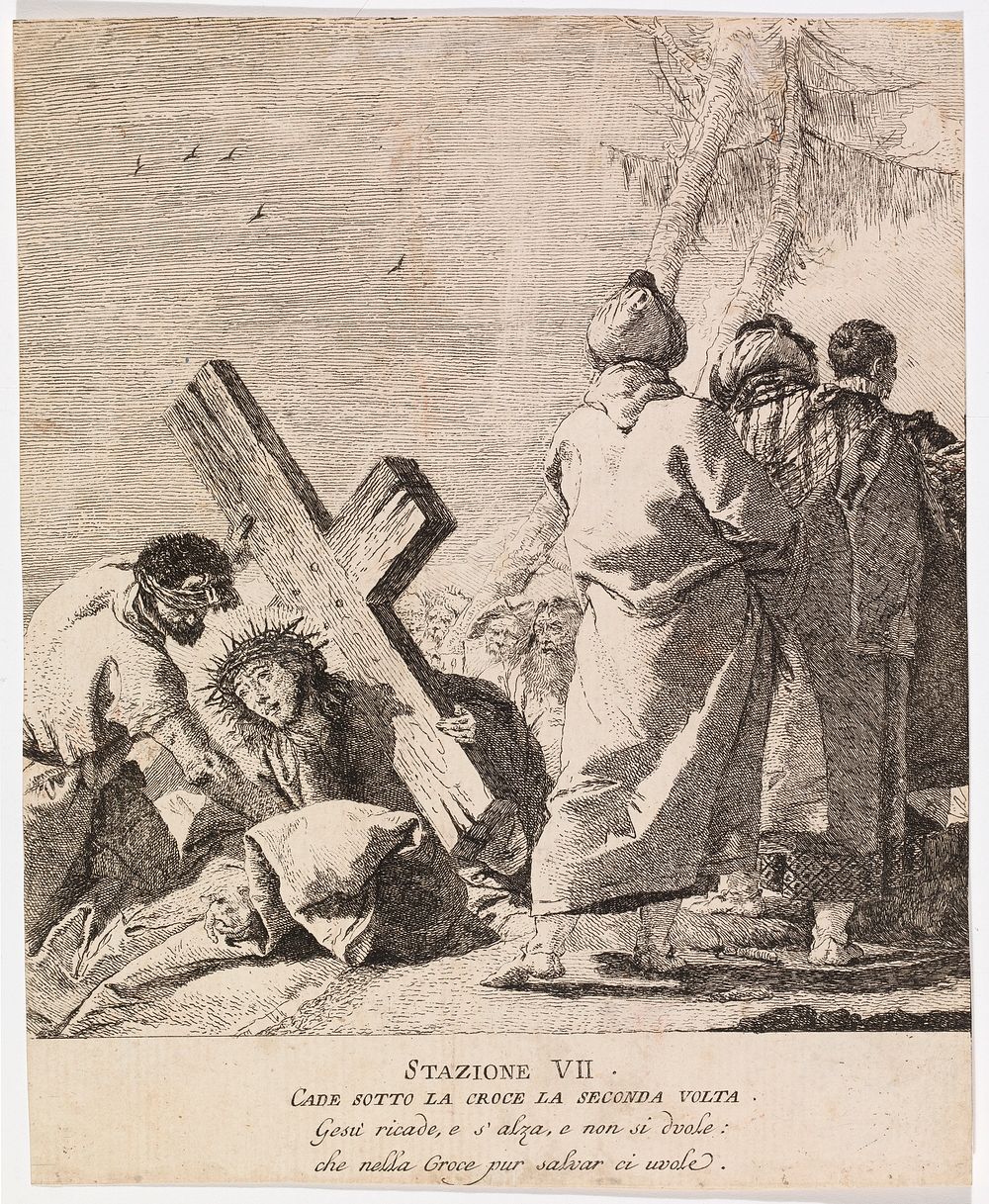 Via crucis - station vii. jesus falls for the second time, 1748 - 1749