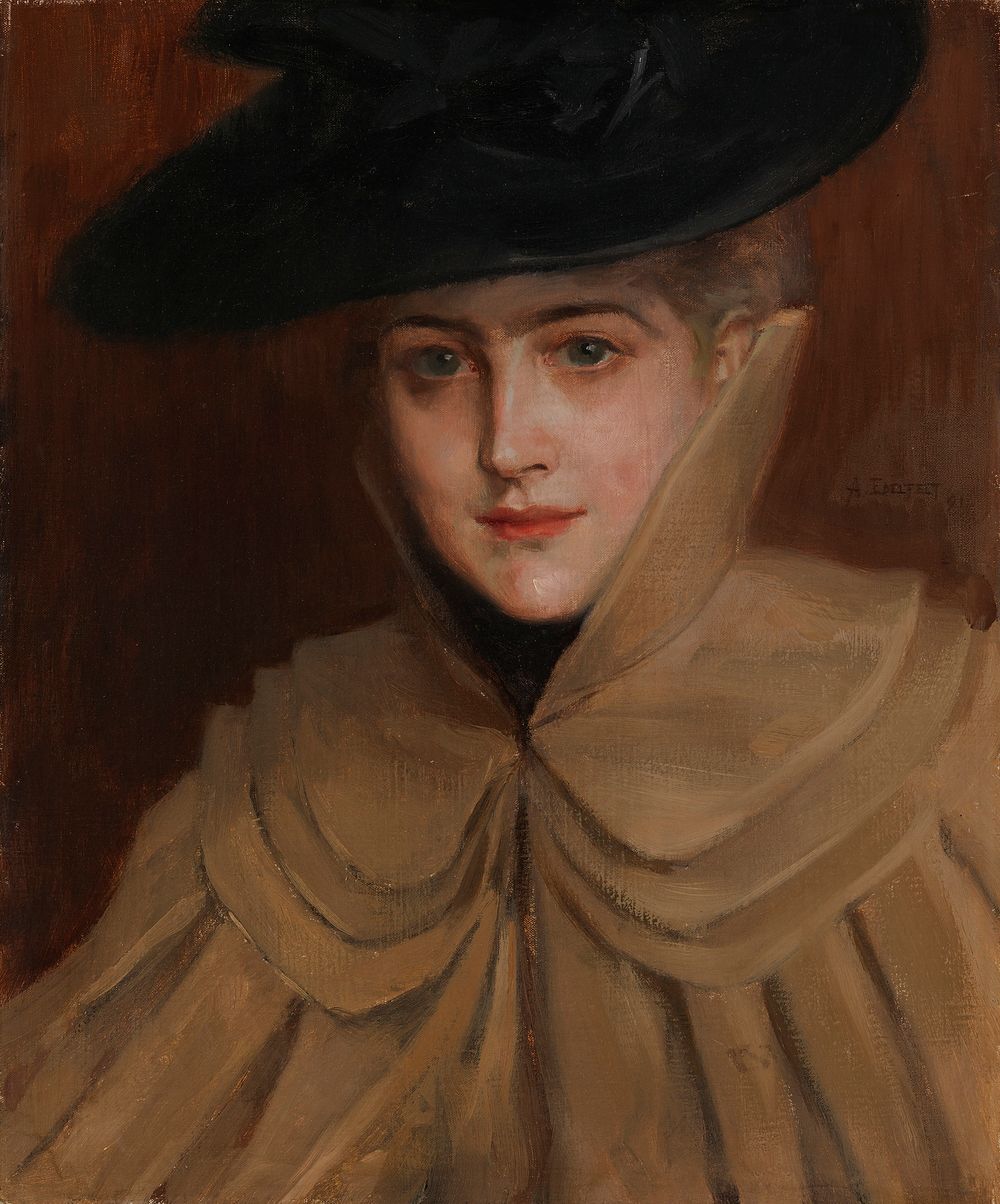 Portrait of a young woman, 1891 by Albert Edelfelt
