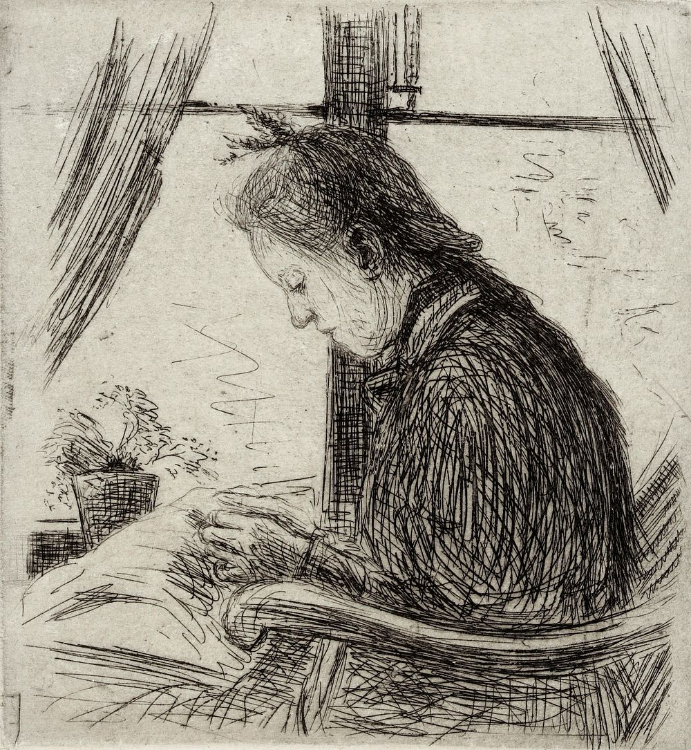Erna simberg, 1899 by Hugo Simberg