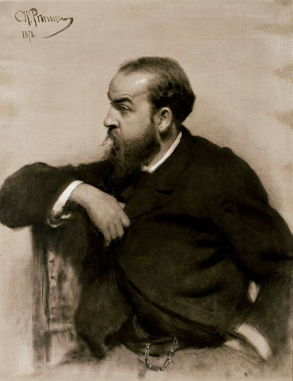 Portrait of the artist rafail s. levitsky, 1878