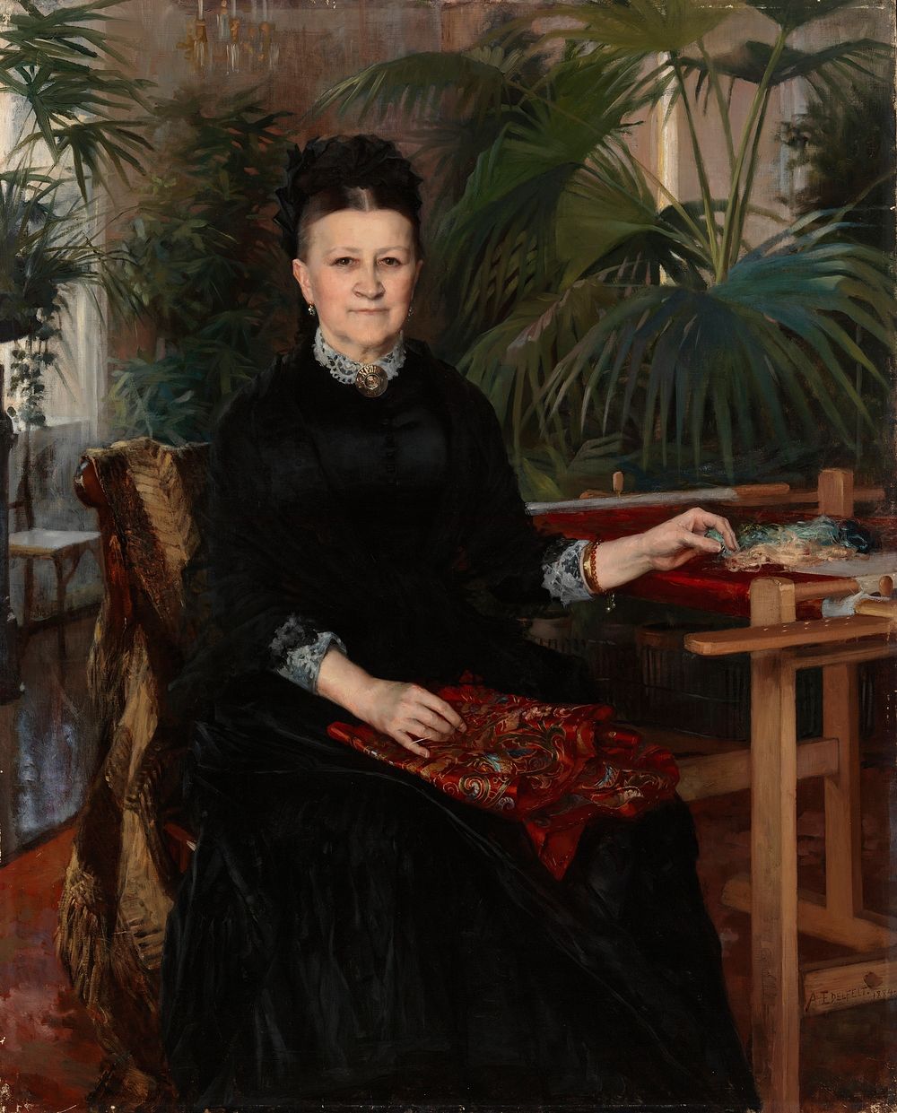 Portrait of mrs. anna sinebrychoff, 1884 by Albert Edelfelt