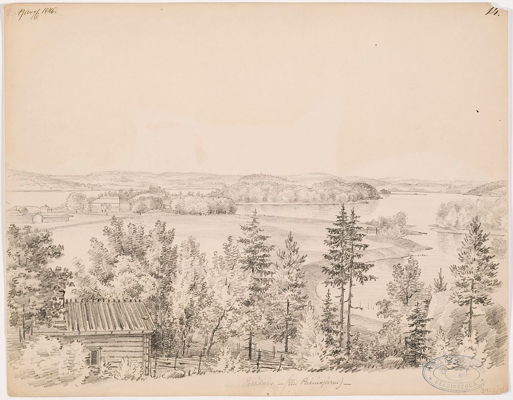 Palikainen painionjärven rannalla, 1846 by Magnus von Wright