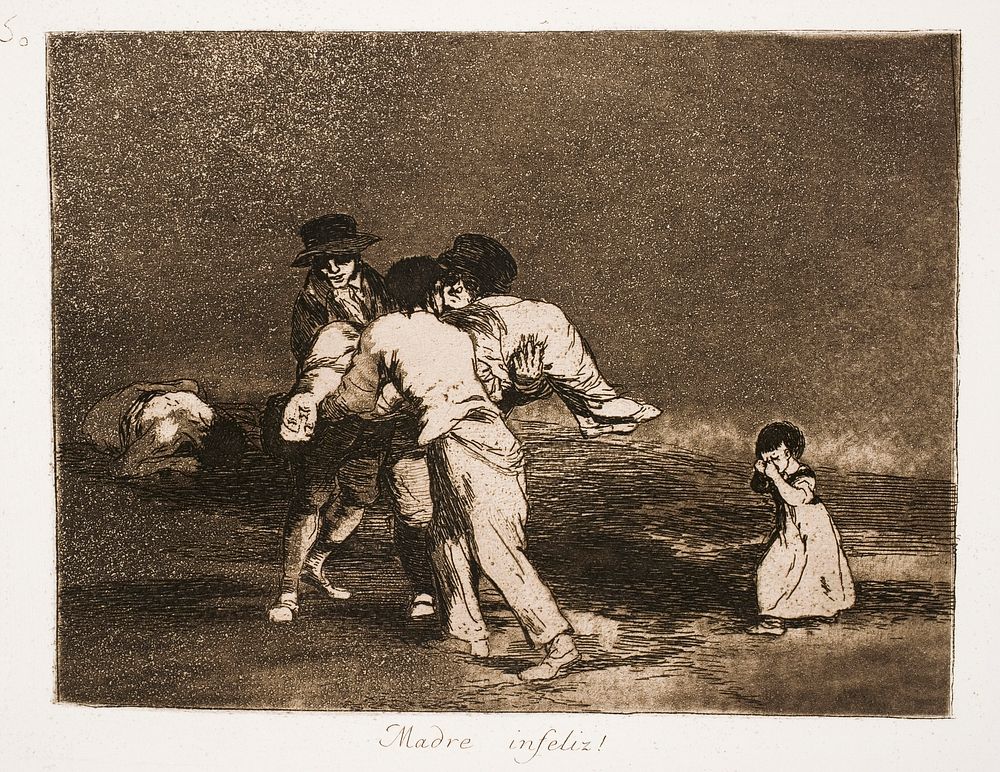 Äiti parka! (madre infeliz!) by Francisco Goya