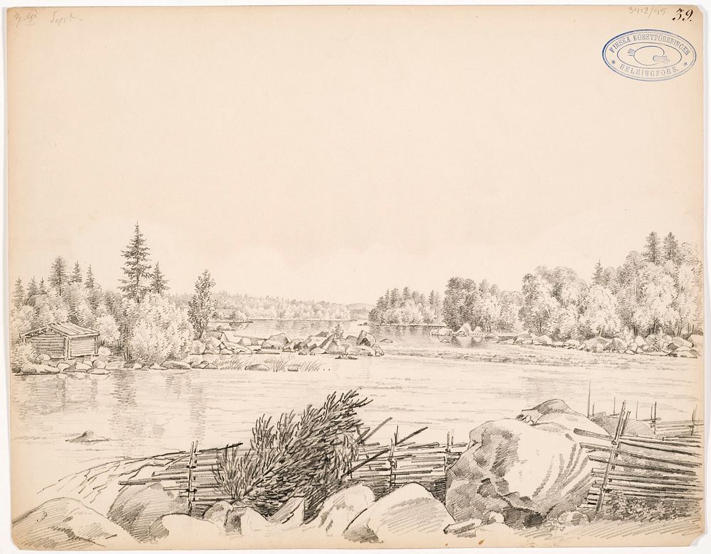 Valkeakoski, 1846 by Magnus von Wright