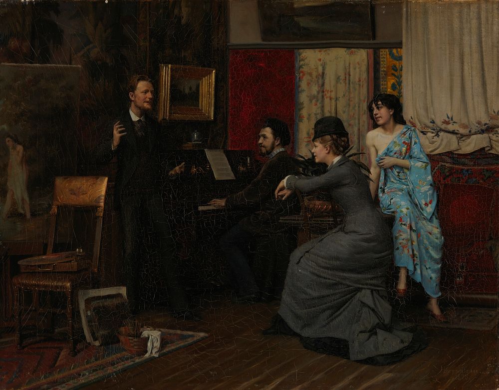 Music in the studio, 1878