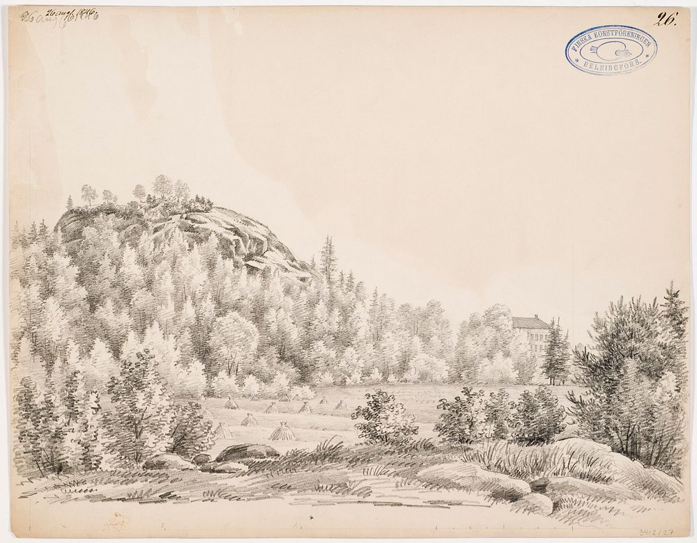 Hakoinen castle, 1846 by Magnus von Wright