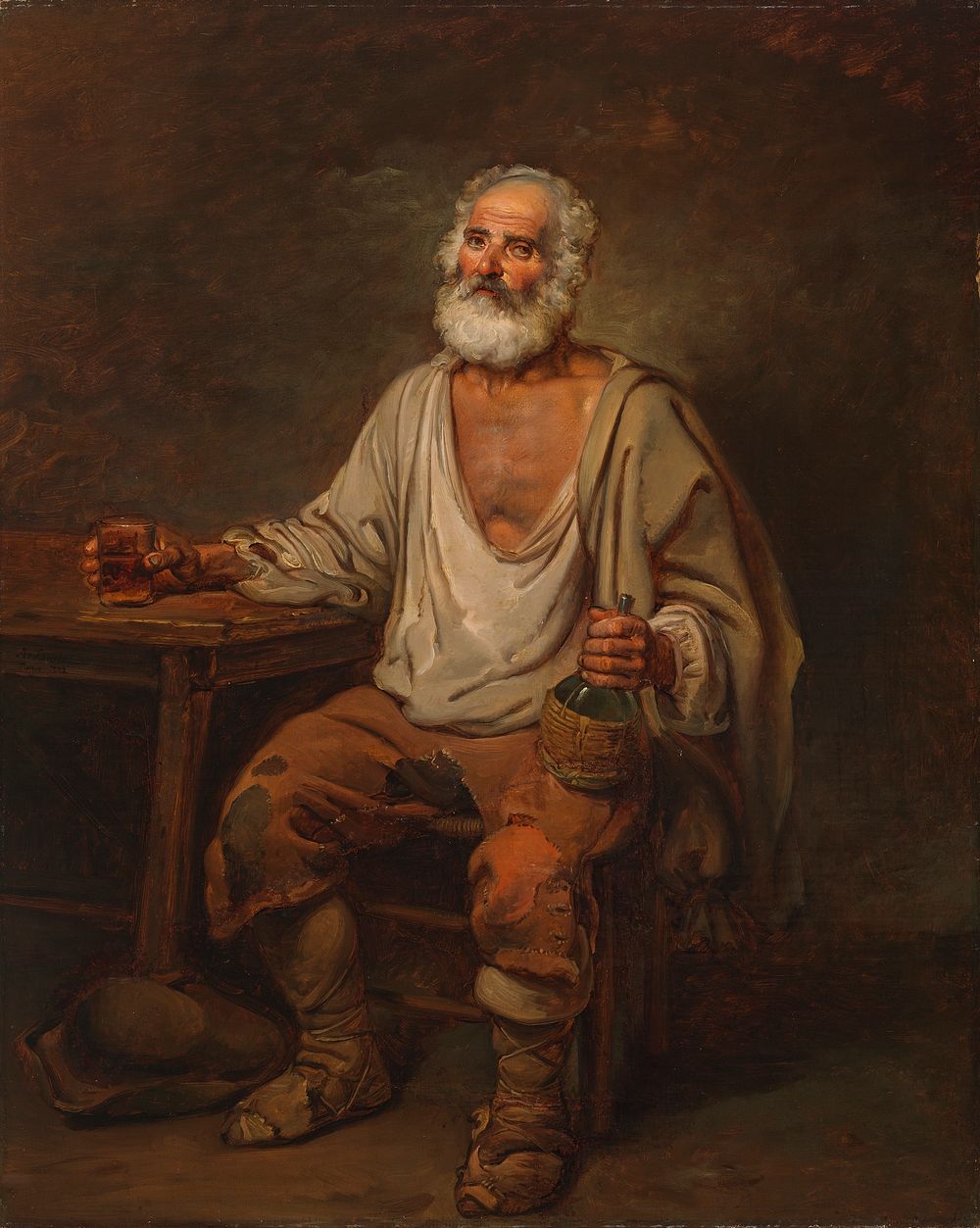 Man drinking wine, 1822