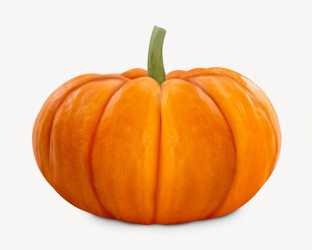 Orange pumpkin, isolated vegetable image