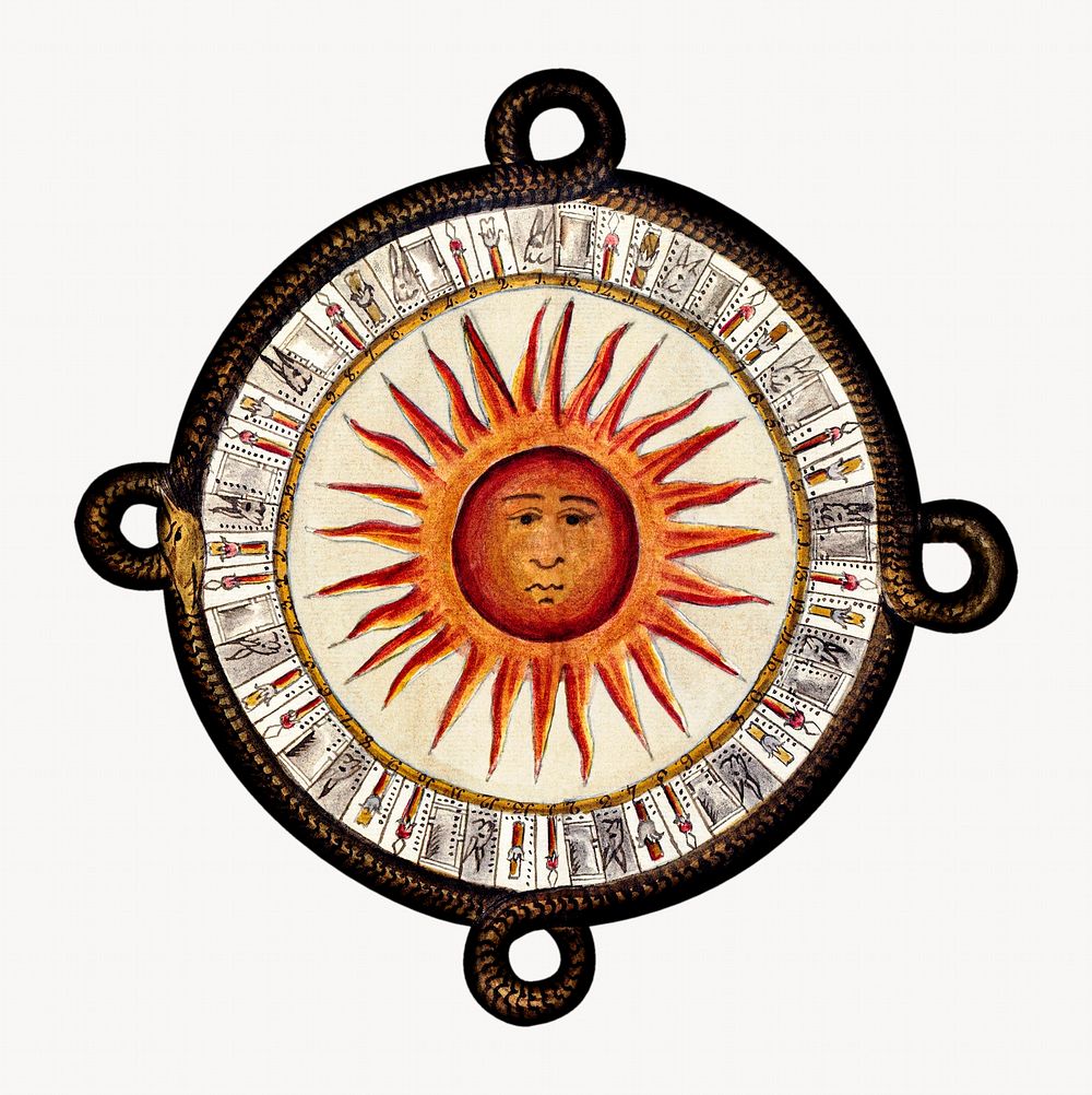 Sun horoscope, antique sundial design | Free Photo - rawpixel