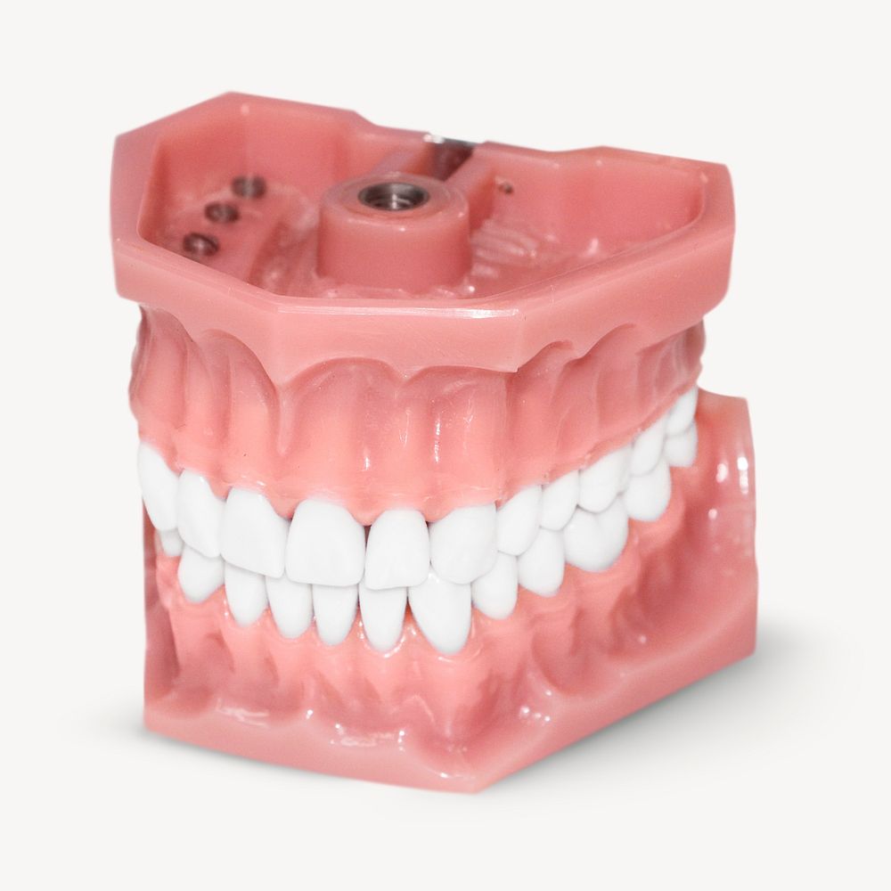 Denture teeth collage element psd