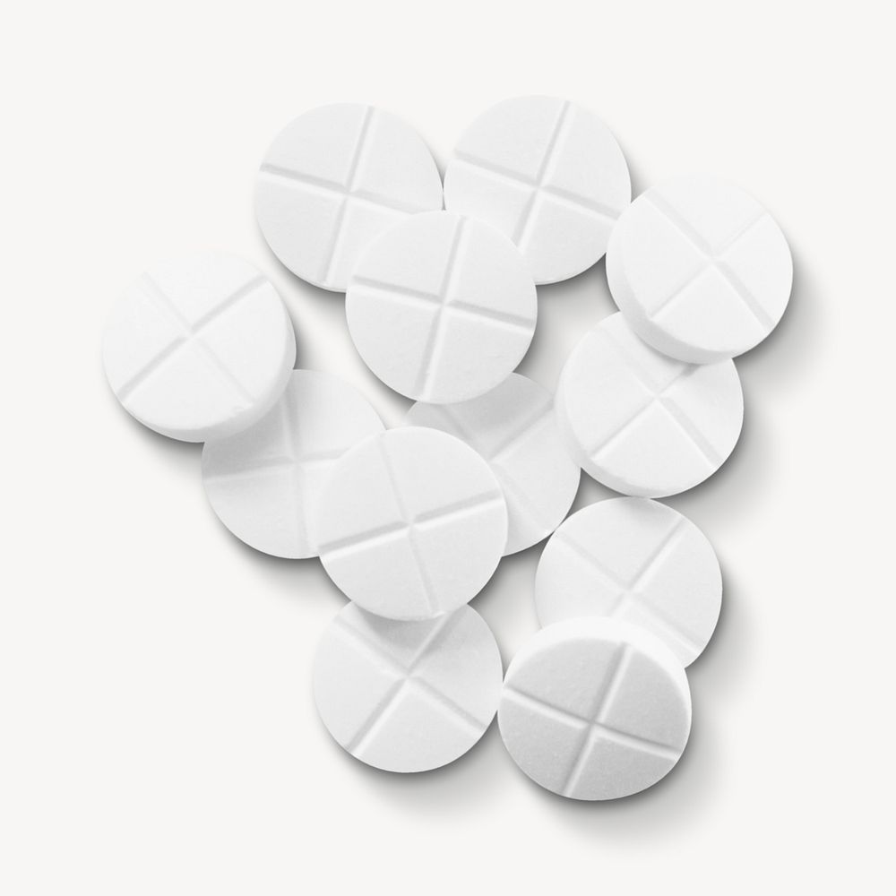 White pills isolated design 