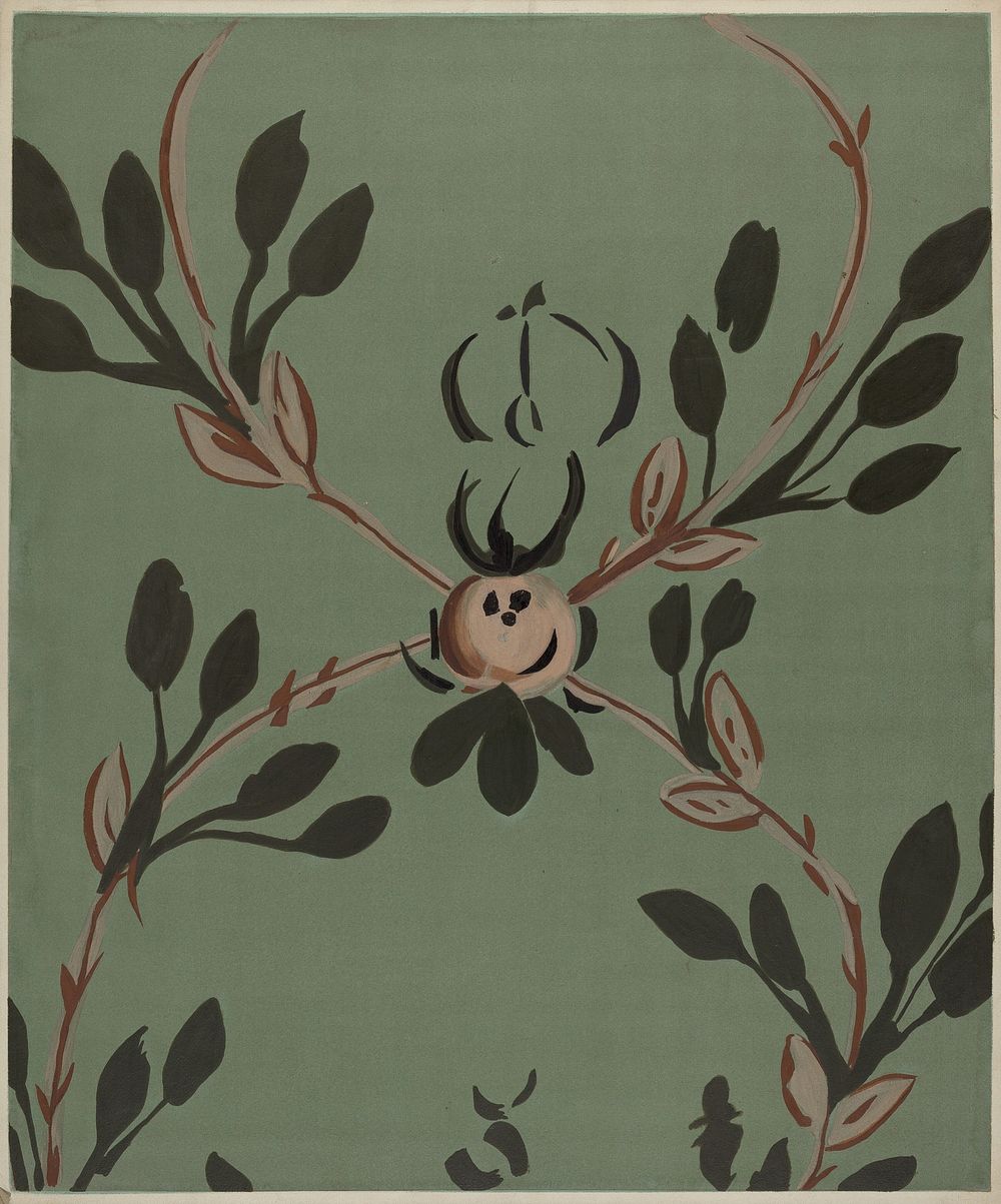 Free Hand Decorated Wall (ca. 1940) by Edward DiGennero & Michael Lauretano.  