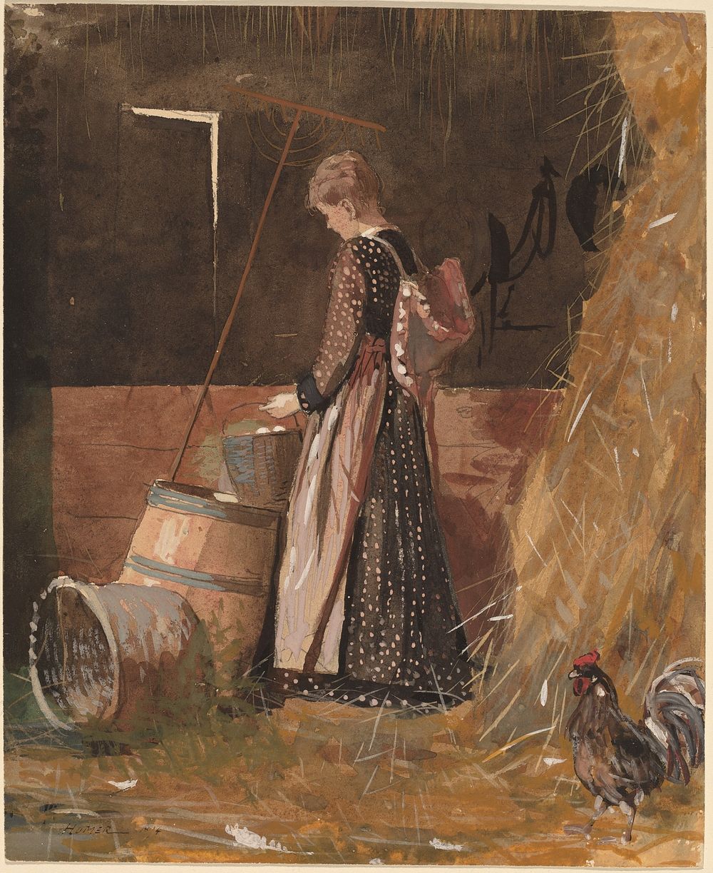 Fresh Eggs (1874) by Winslow Homer.  