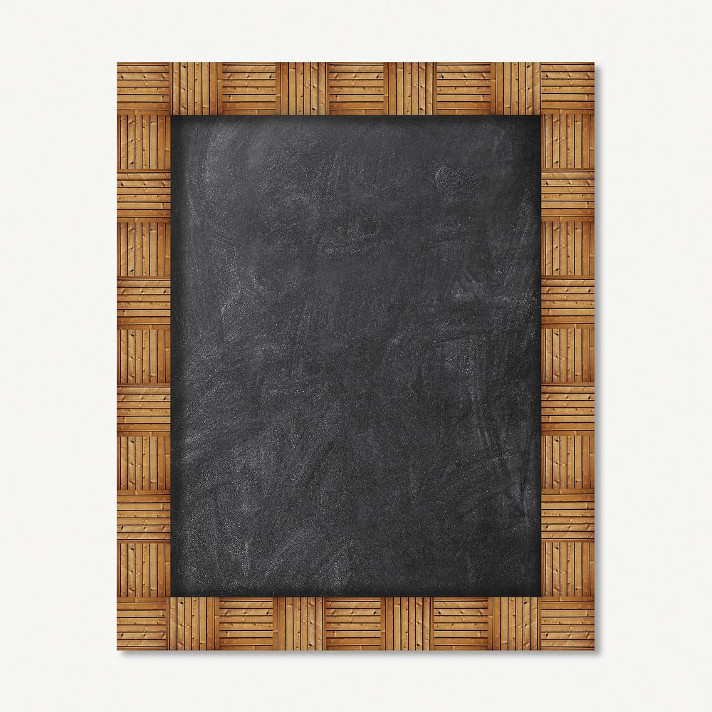 Empty chalkboard frame collage element psd